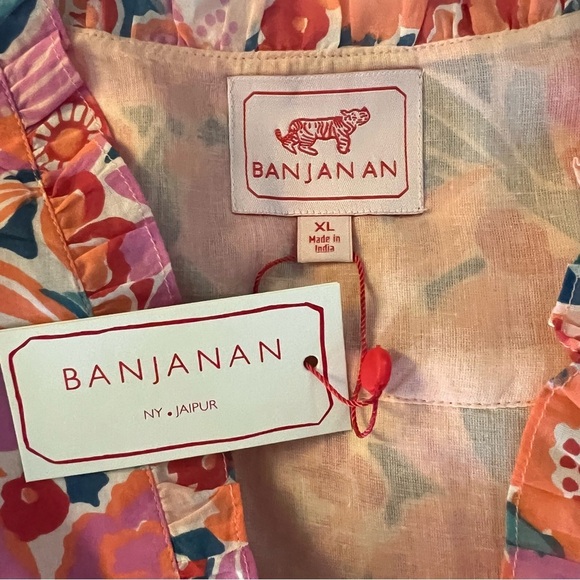 Banjanan | Feminine Cottagecore Ellian Mini Dress In Floral Bloomsbury Dawn | XL - Picture 13 of 14